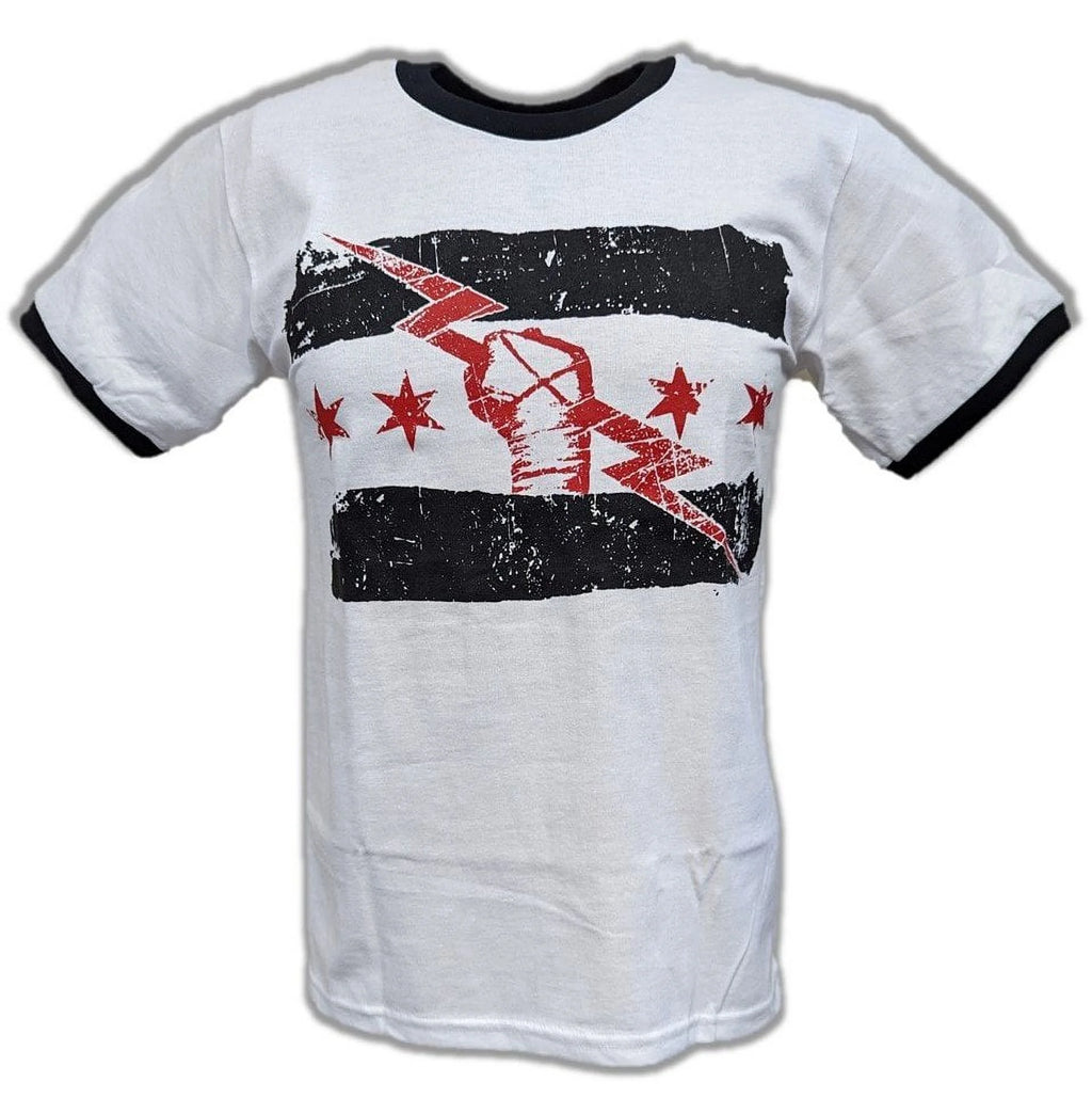 White Ringer T-shirt 4XL V841