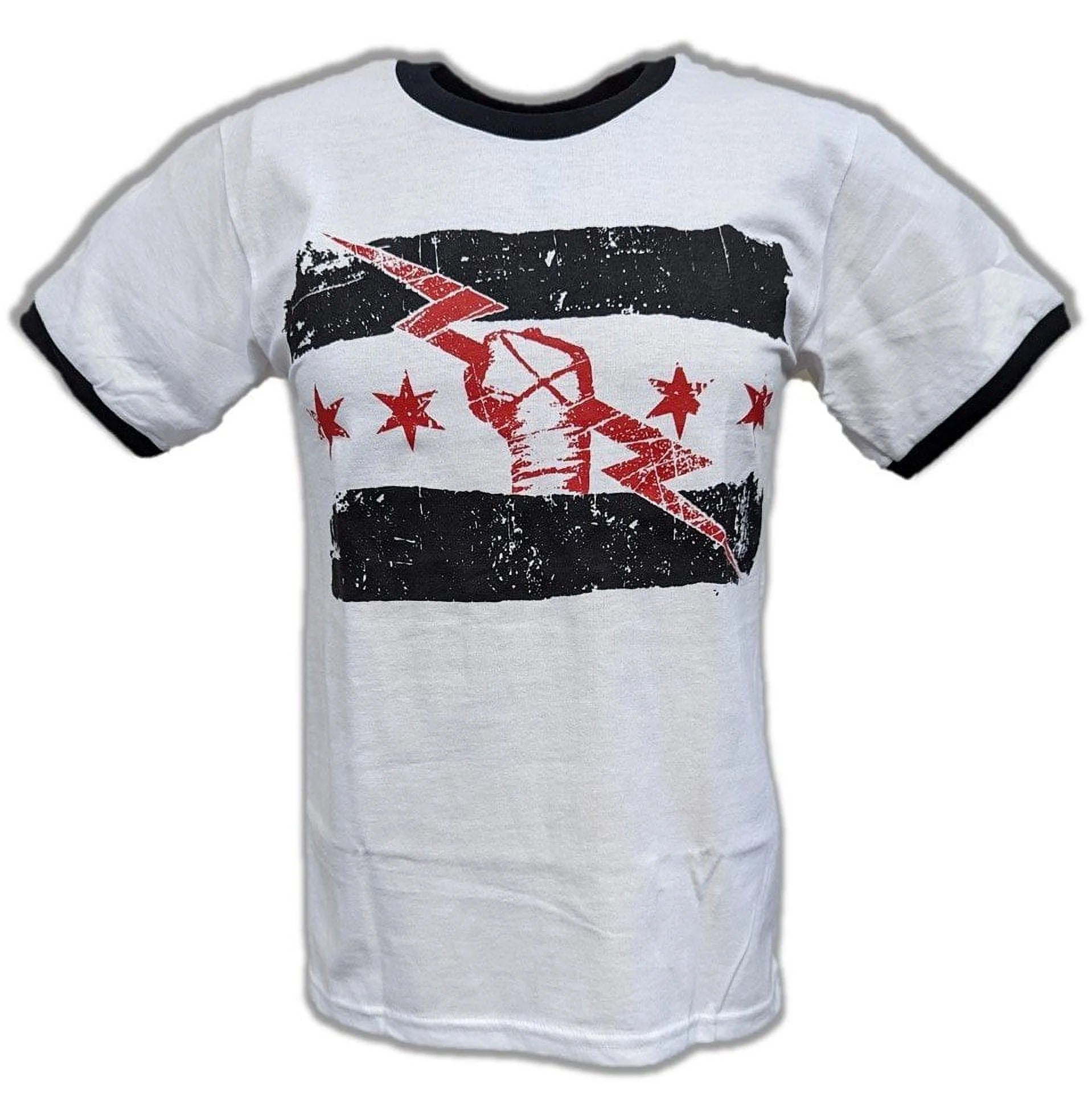 White Ringer T-shirt 4XL V841