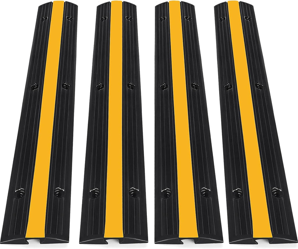 3 Pack Heavy Duty Rubber Cable Protector Ramp L2066