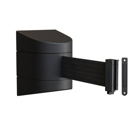 Black Plastic 25ft Fixed Wall Mount Belt V10433
