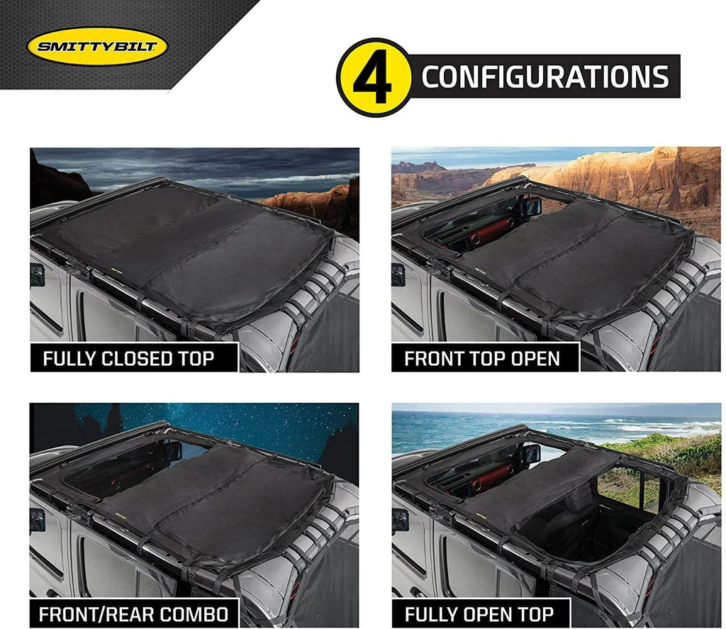 Black Extended Mesh Top with Skylights M365977