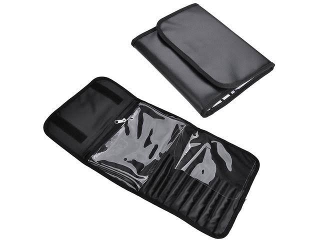 Black Soft Makeup Train Bag Cosmetic Organizer Box D59720
