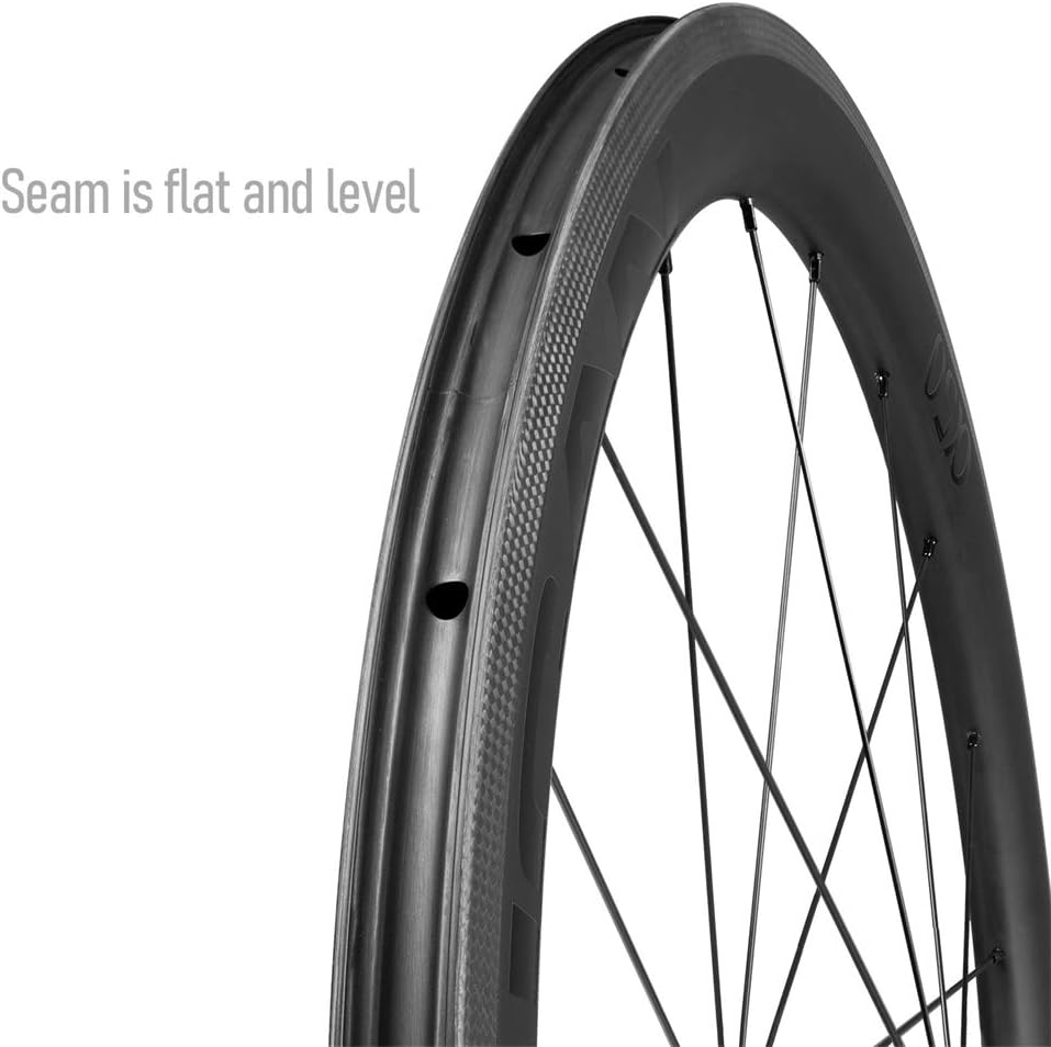 Carbon Wheels 700C Road Bike Wheelset Rim Brake Clincher Tubeless Ready G135729