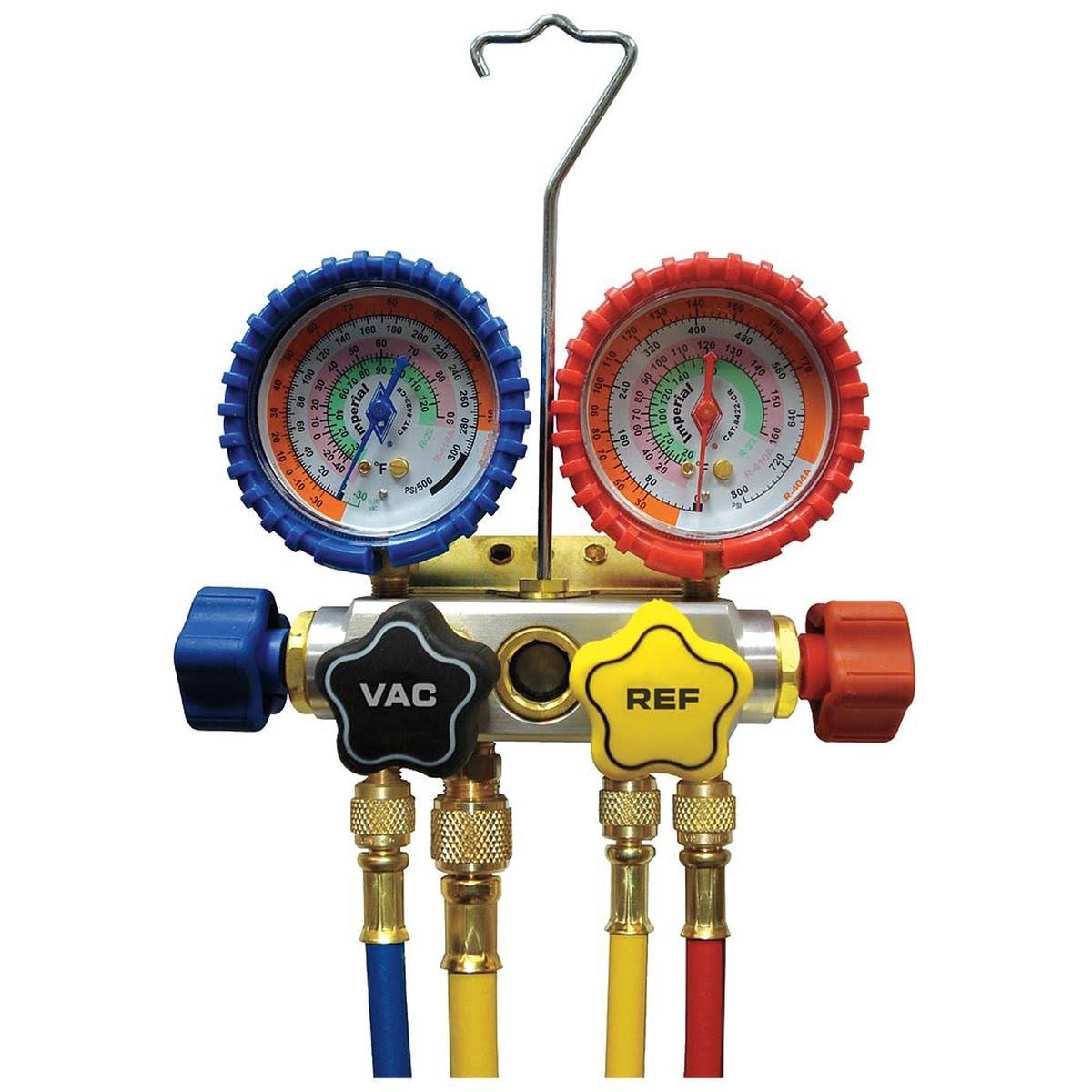 4-Valve Mechanical Manifold Gauge Set D352