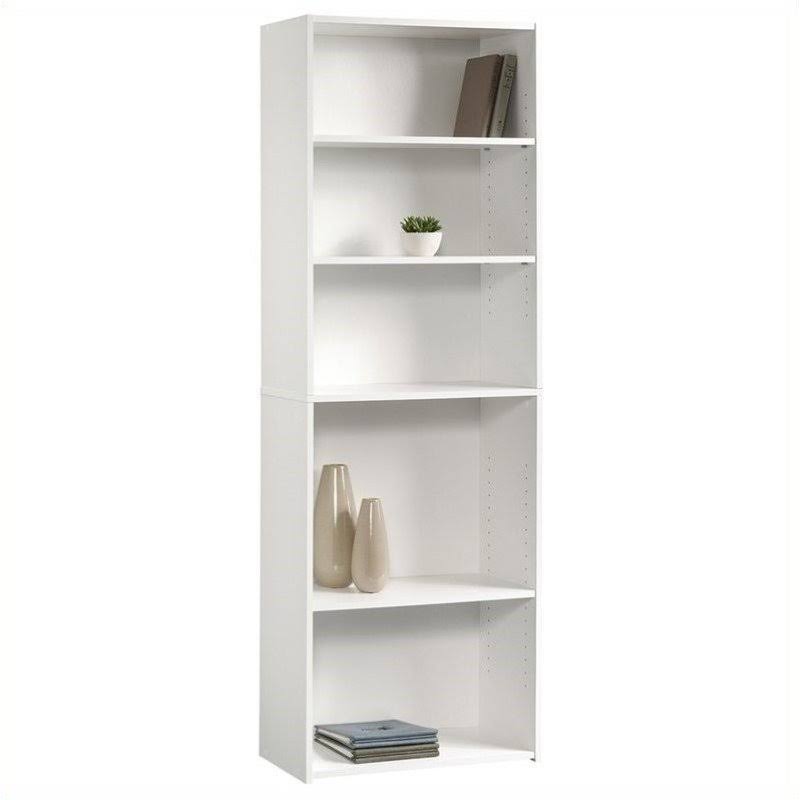 Soft White 5 Shelf Bookcase O356
