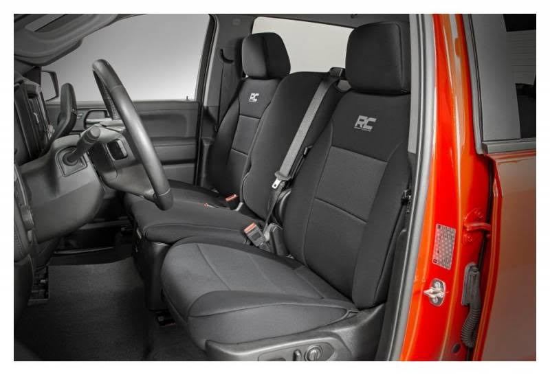 Black Neoprene Seat Covers Front and Rear S6557