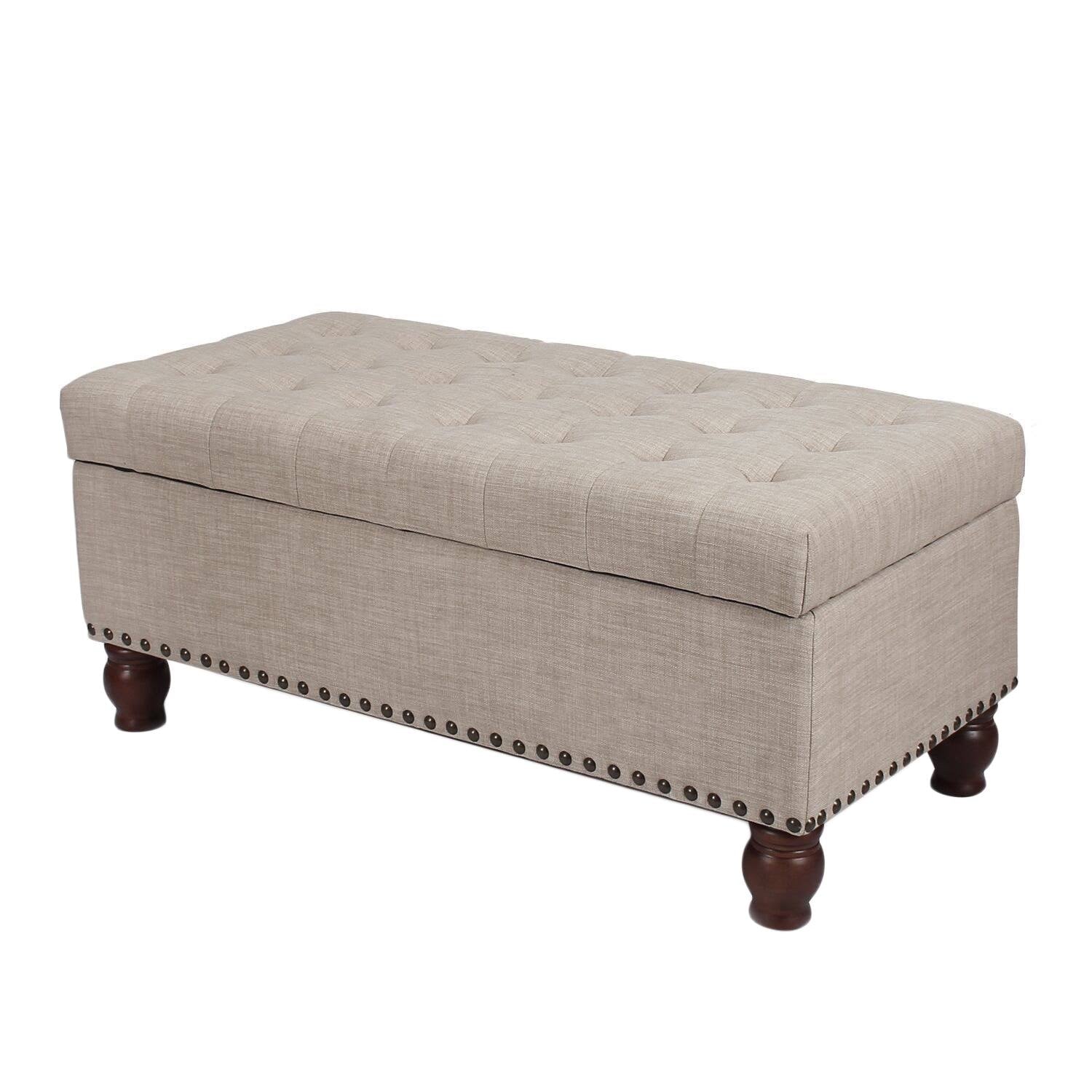 Lift Top Ottoman Storage Bench T1379