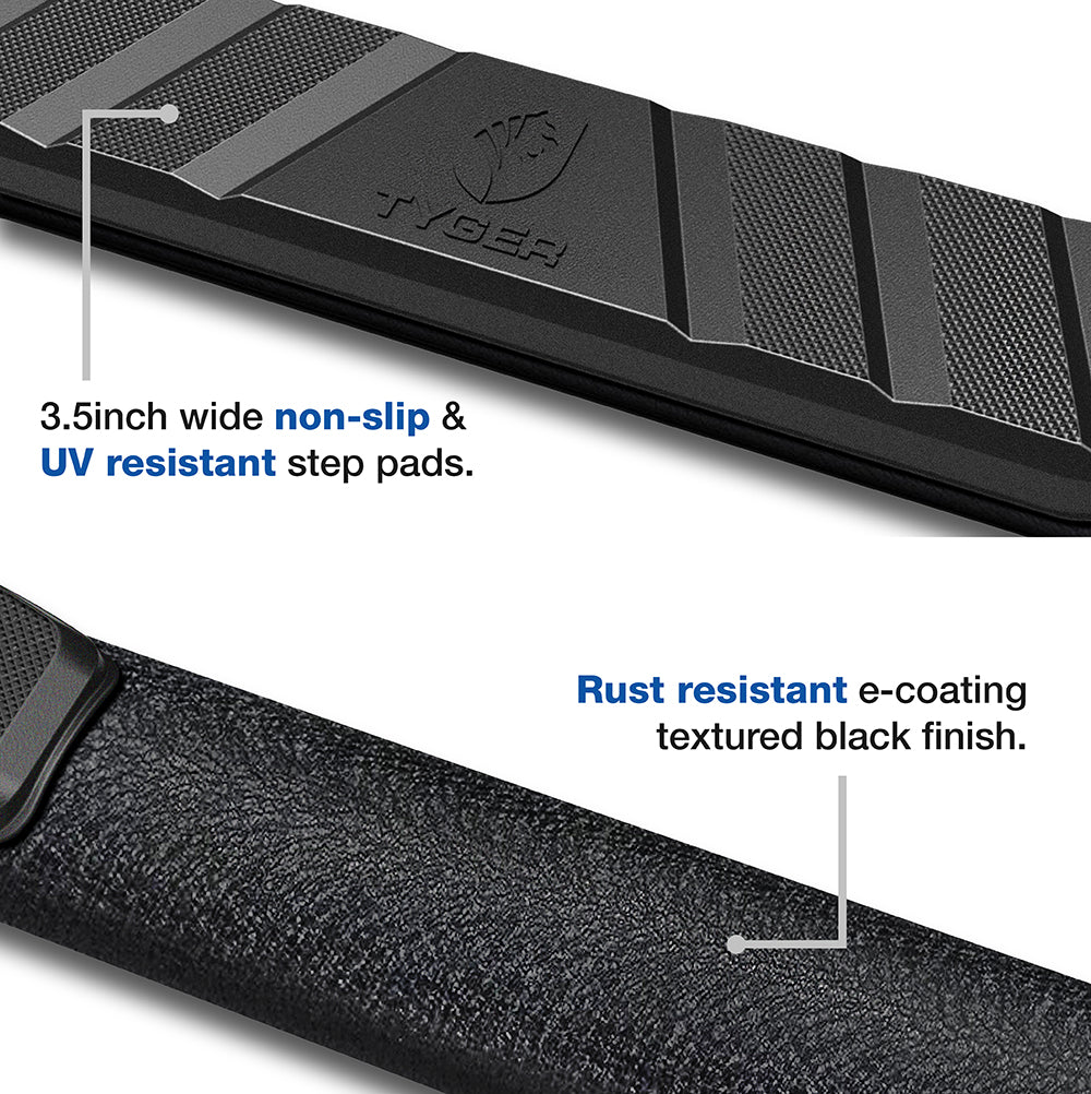 3.5" Rider Running Boards Side Step Rail Nerf Bars S1434