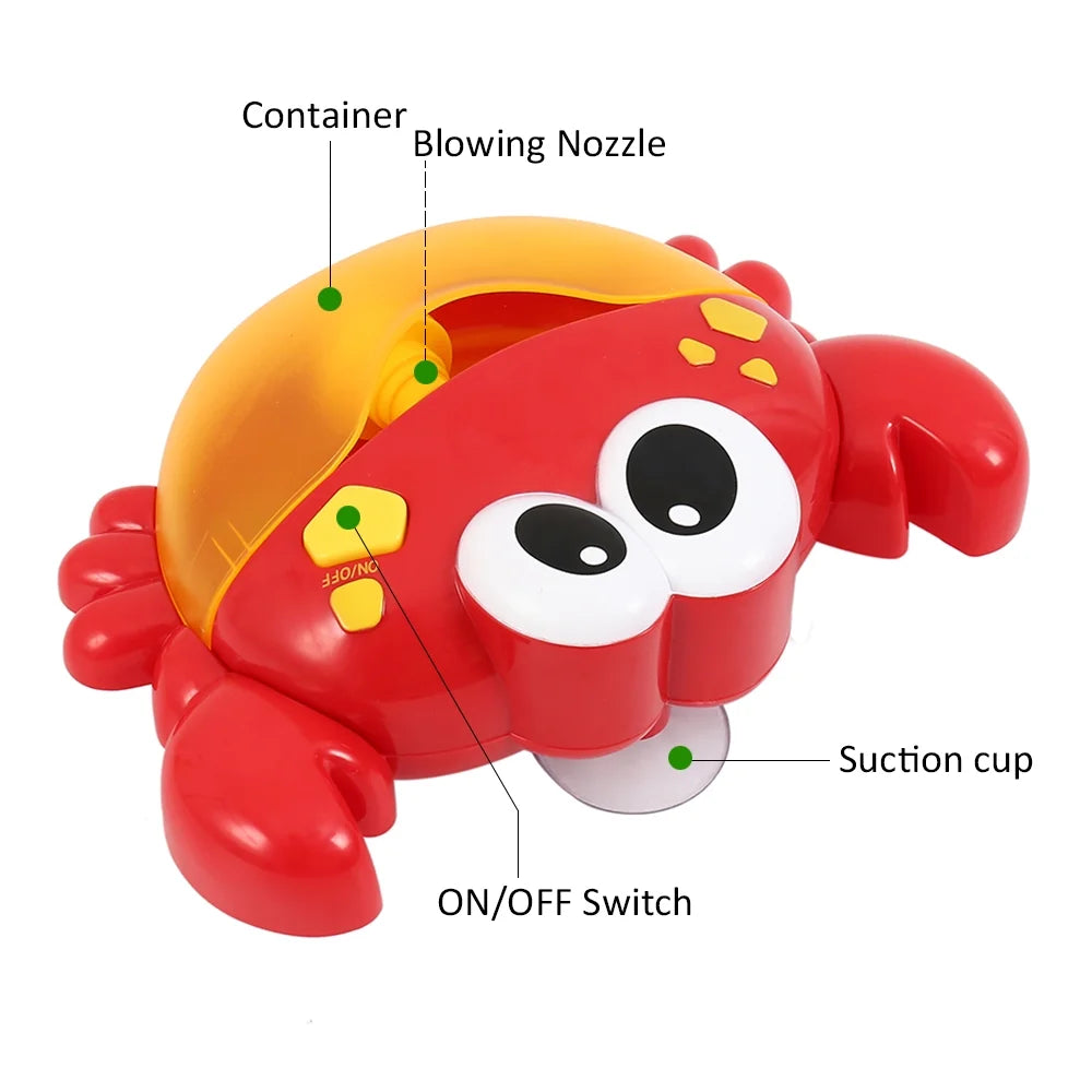 Red Plastic Crab Bubble Machine Baby Bath Toy Y143494