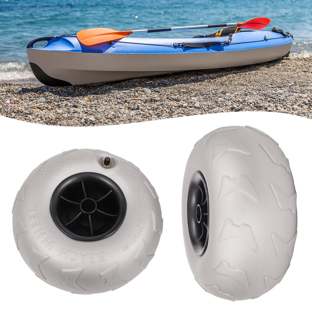 2pcs 9'' Inflatable Wheels Replacement Sand Tire PVC for Kayak Dolly Cart A897