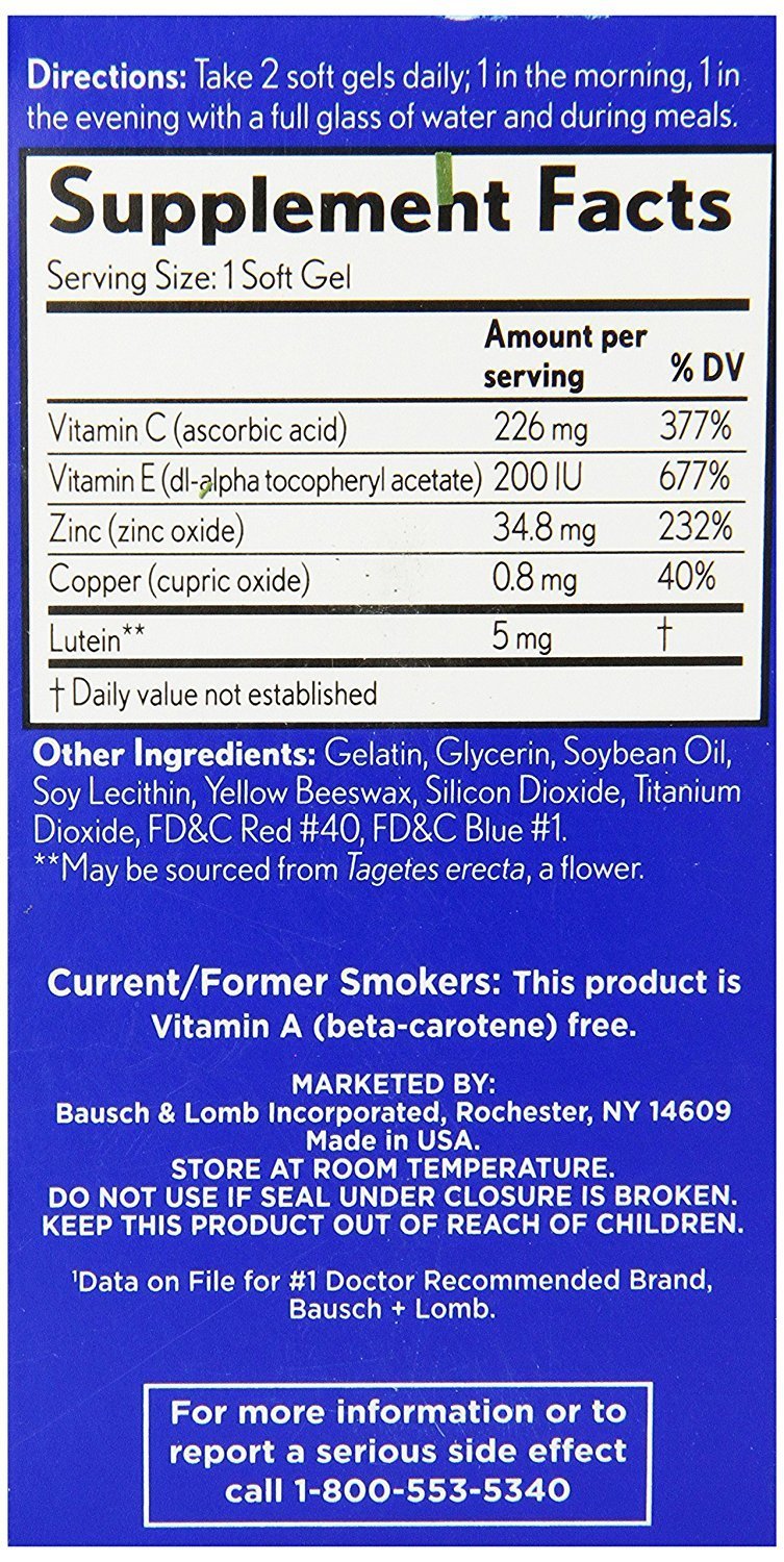 120 Ct Eye Vitamin & Mineral Supplement S78549