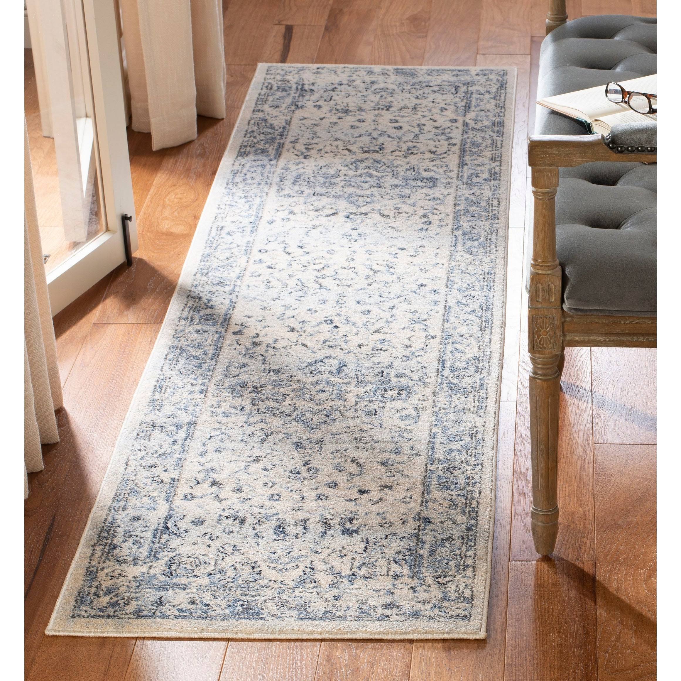 Ivory Navy 10 x 14 Rug P8301