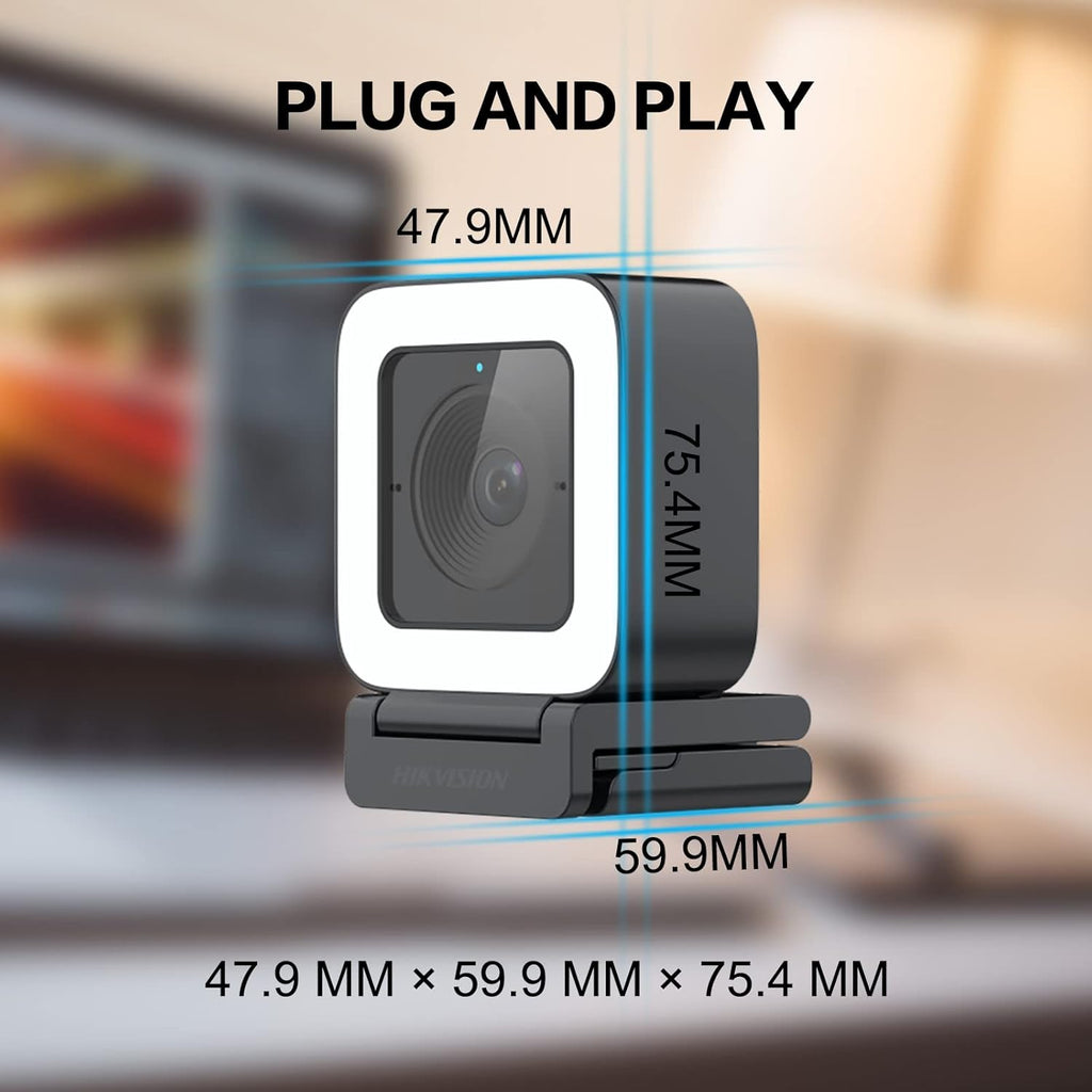 2K HD Webcam with Light Microphone, Autofocus, 30fps Type C USB2.0, with Tripod V2373