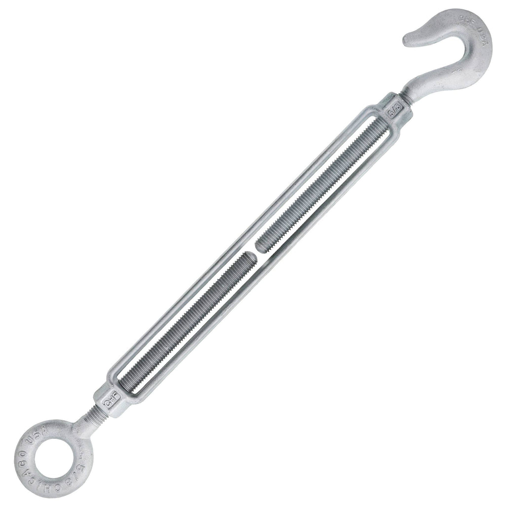 5/8 x 9 Hot Dip Galvanized Hook x Eye Turnbuckle E8945