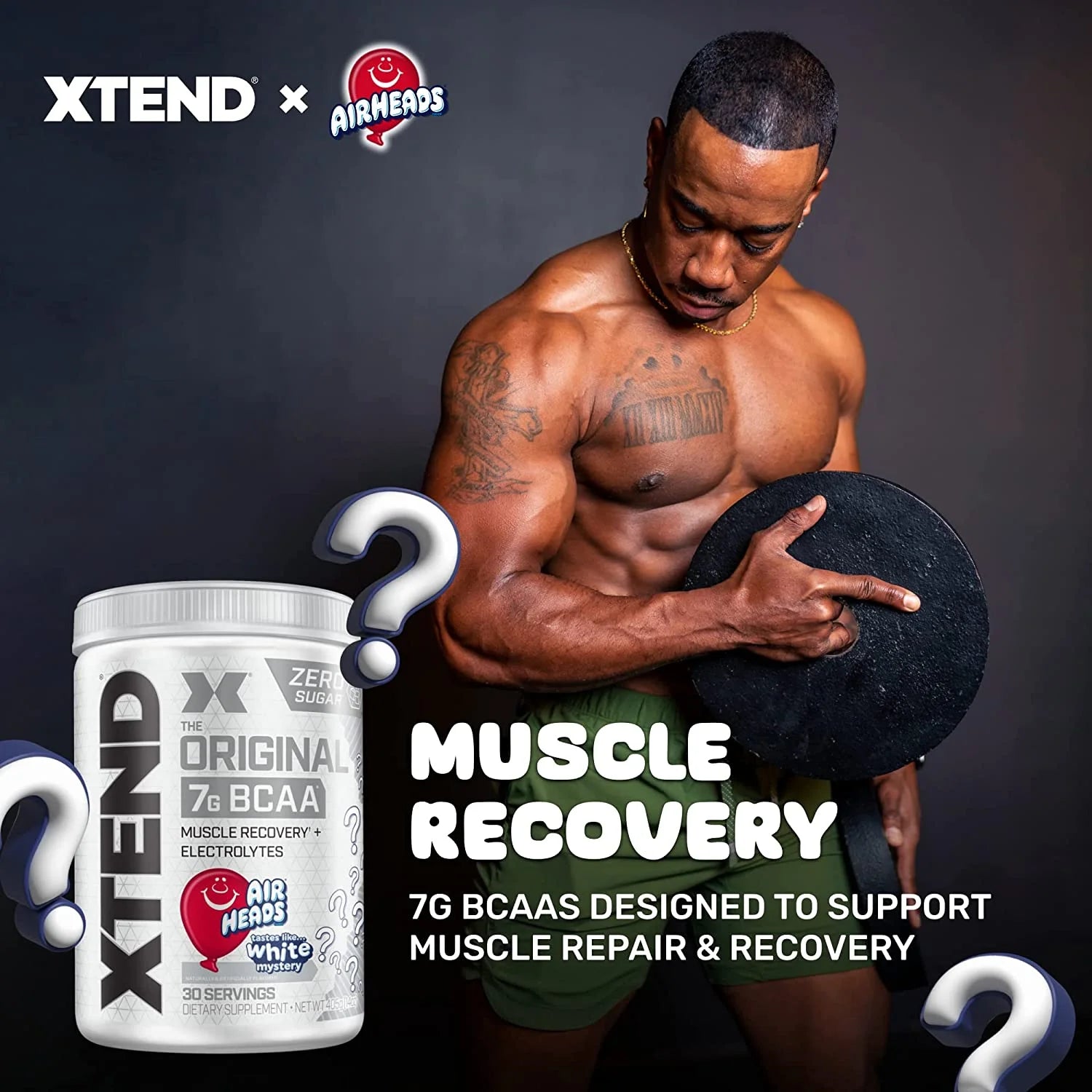 BCAA Powder, Airheads Cherry, 30 Servings E335221