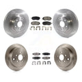 Front Rear Disc Brake Rotors and Ceramic Pads Kit G124