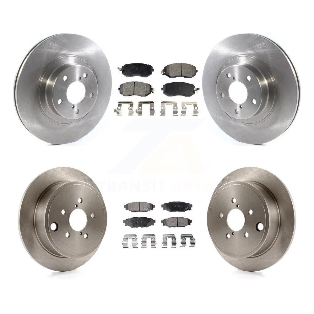 Front Rear Disc Brake Rotors and Ceramic Pads Kit G124