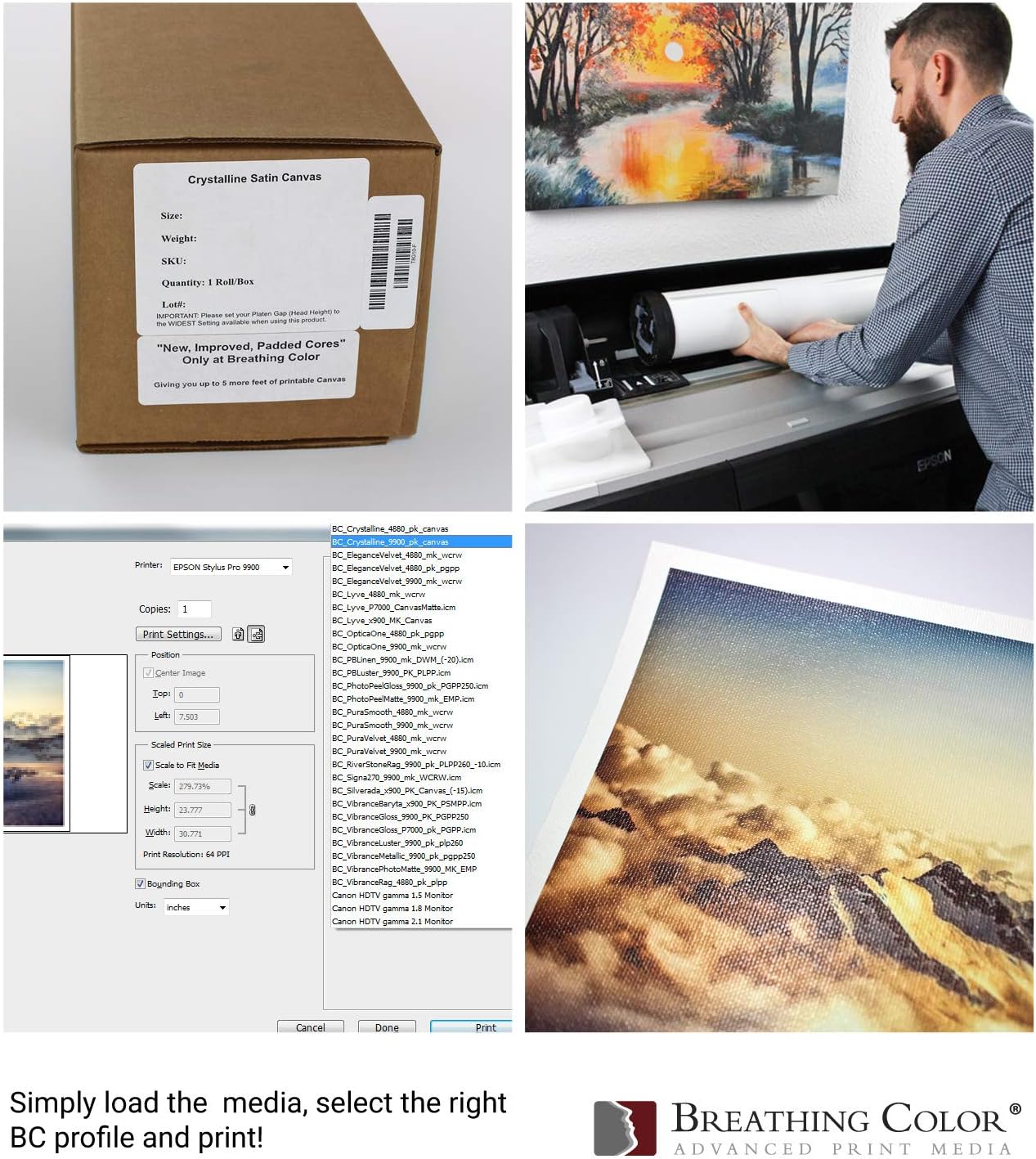 Crystalline Satin Bright White Poly-Cotton Inkjet Canvas 17in x 22in 25 Sheets J2550