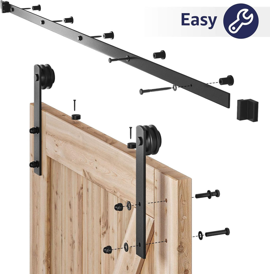5ft Sliding Barn Door Hardware Kit Pack of 2 K46610