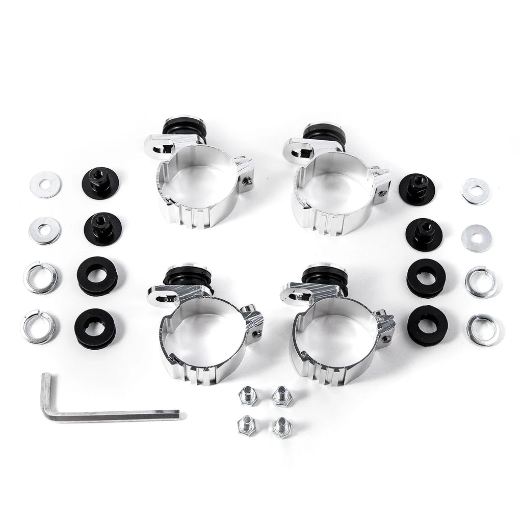 Black & Smoke Quarter Fairing Windshield Kit with Fork Mounting Hardware V3001