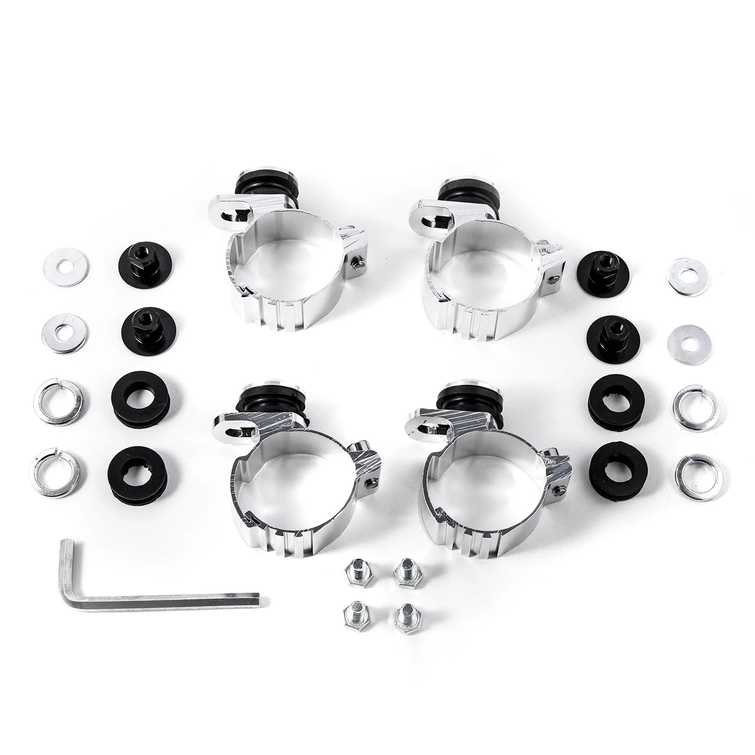 Black & Smoke Quarter Fairing Windshield Kit with Fork Mounting Hardware V3001
