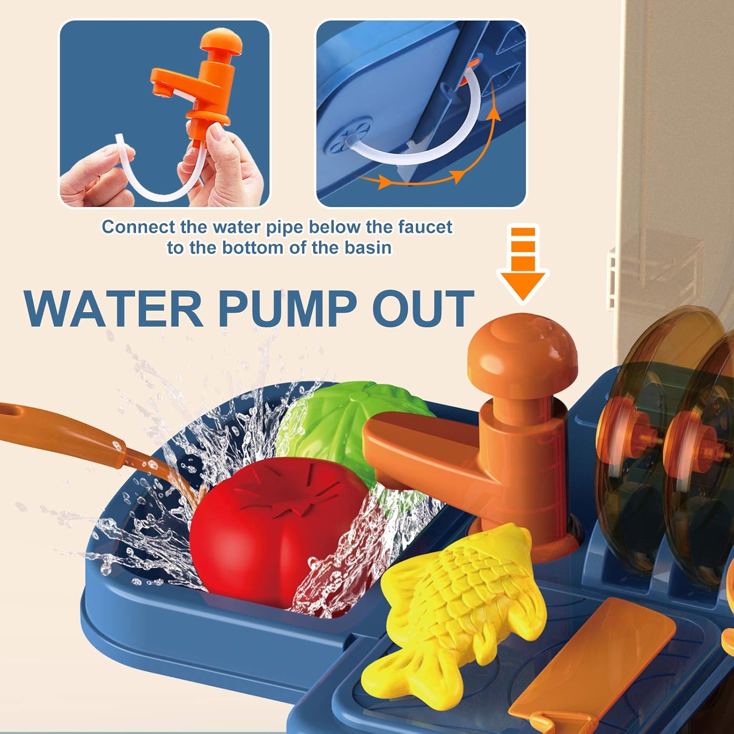 4 in 1 Kitchen Playset with 41pcs Realistic Cooking Accessories J9829