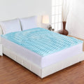 Twin XL 5-Zone Orthopedic Foam Mattress Topper Blue Y173286