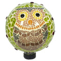 Mosaic Owl Gazing Globe Glass Z876