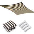 Brown White 20ft Sun Shade Canopy W45950