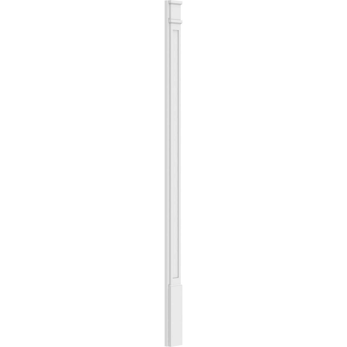 10x22W x 82x22H x 2x22P Flat Panel PVC Pilaster with Capital and Base (Pair) X741
