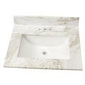 Marble Single Sink Vanity Top with White Sink I75134