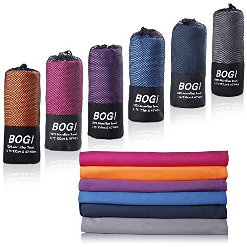 Microfiber Travel Towel, Quick Dry, Absorbent, Compact, Blue L:60''x30''+16''x16'' F78042