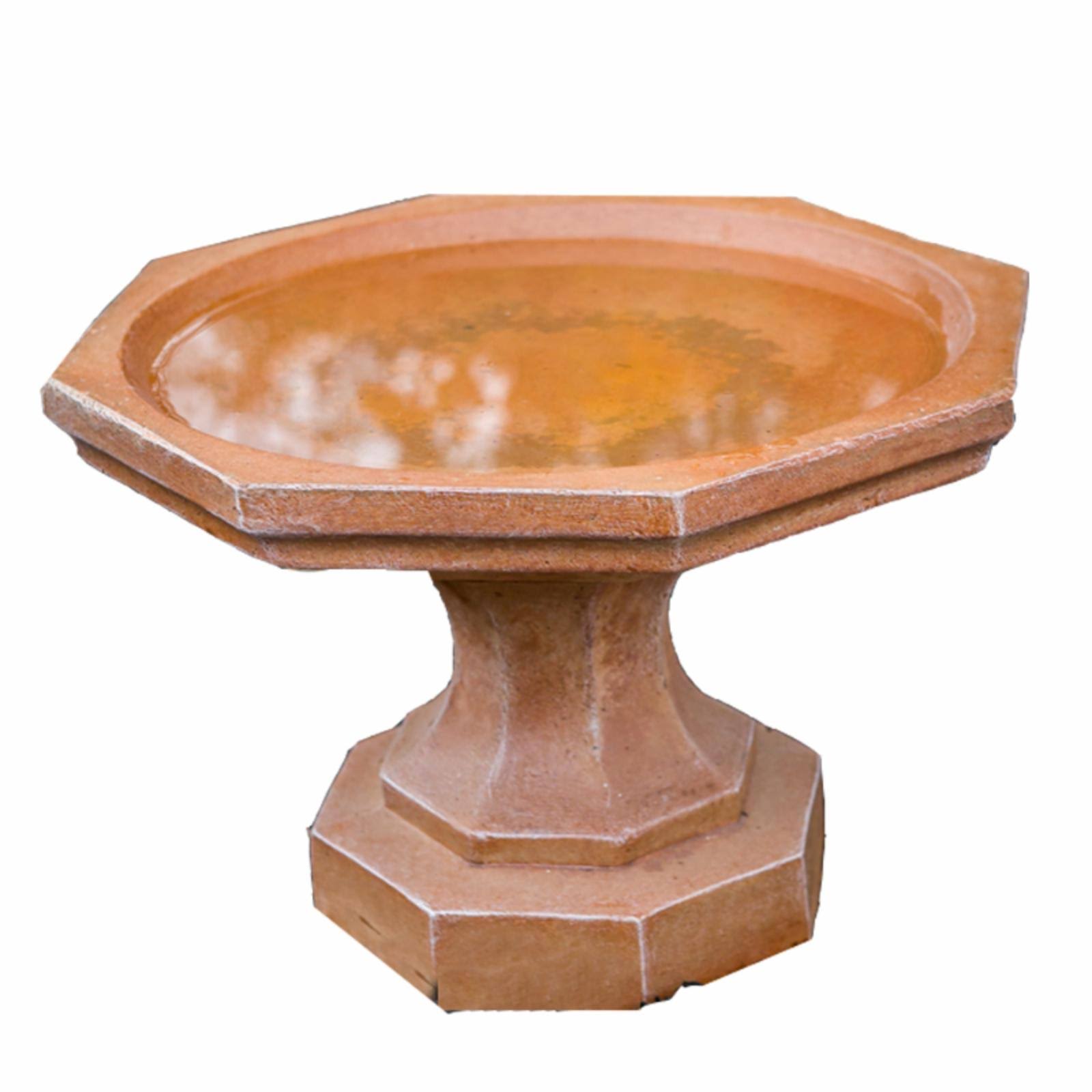 Ocher Yellow Octagon Bird Bath X94887