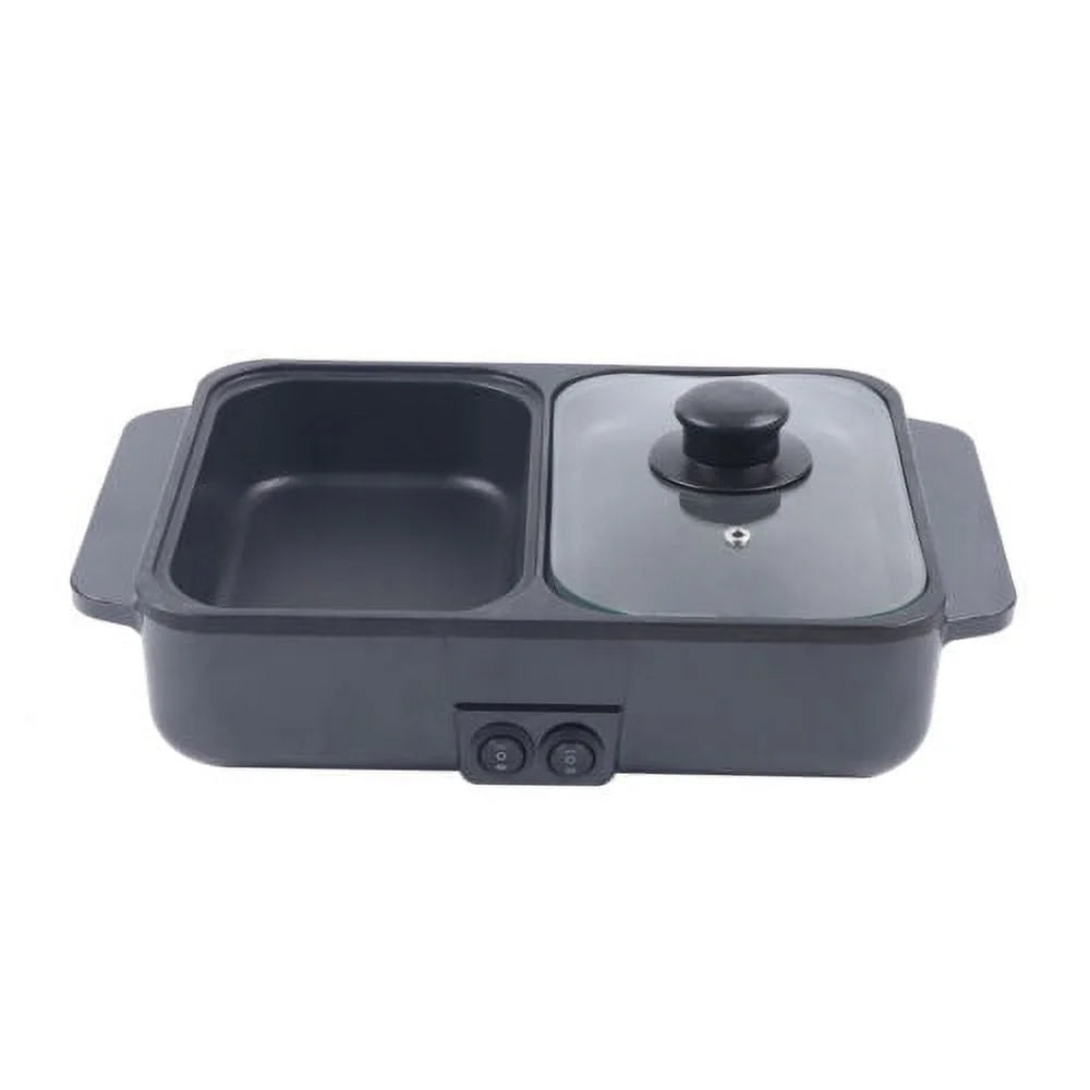 2 in 1 Non-Stick Electric Hot Pot BBQ Grill Pan 110V H393383