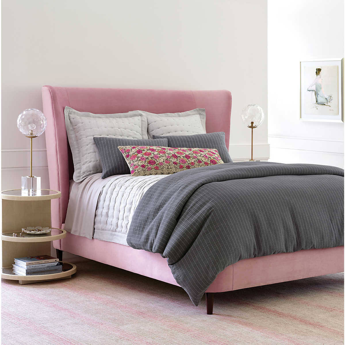King Grey Quilted Sham K80086