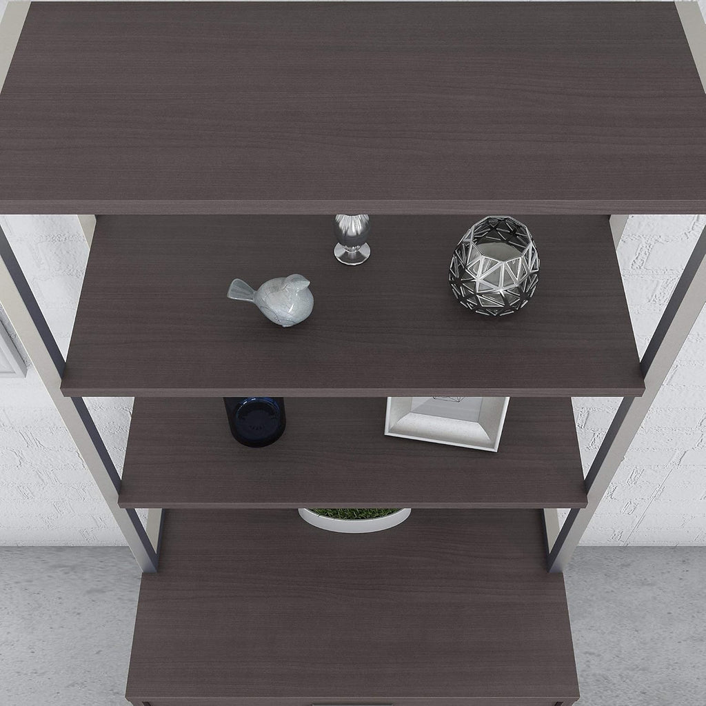 Storm Gray Bookcase Hutch V68822
