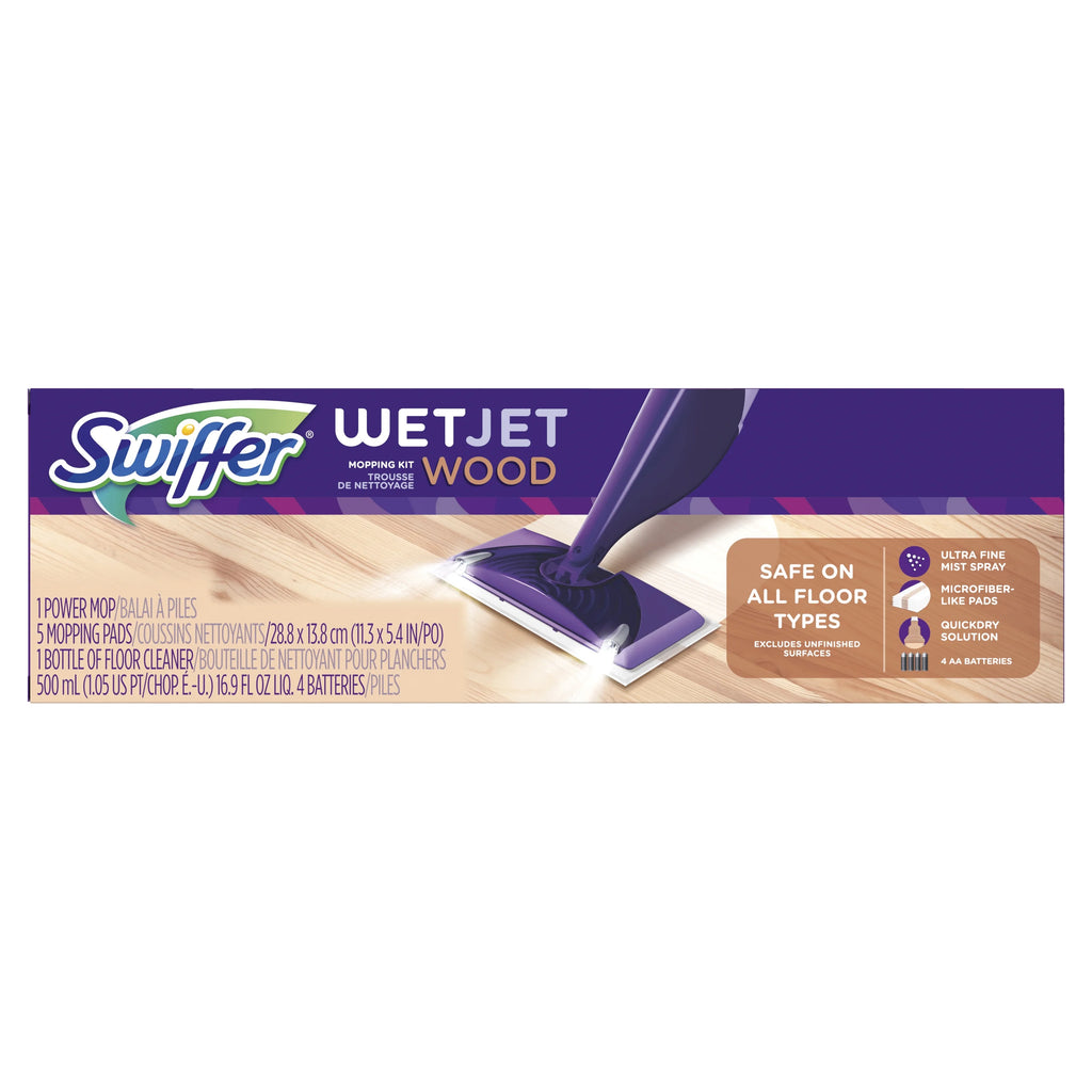 Wood Mop Starter Kit with Pads and Floor Cleaning Solution N447