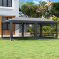 Party Tent with 6 Mesh Sidewalls Anthracite 19.7'x13.1' HDPE S545265