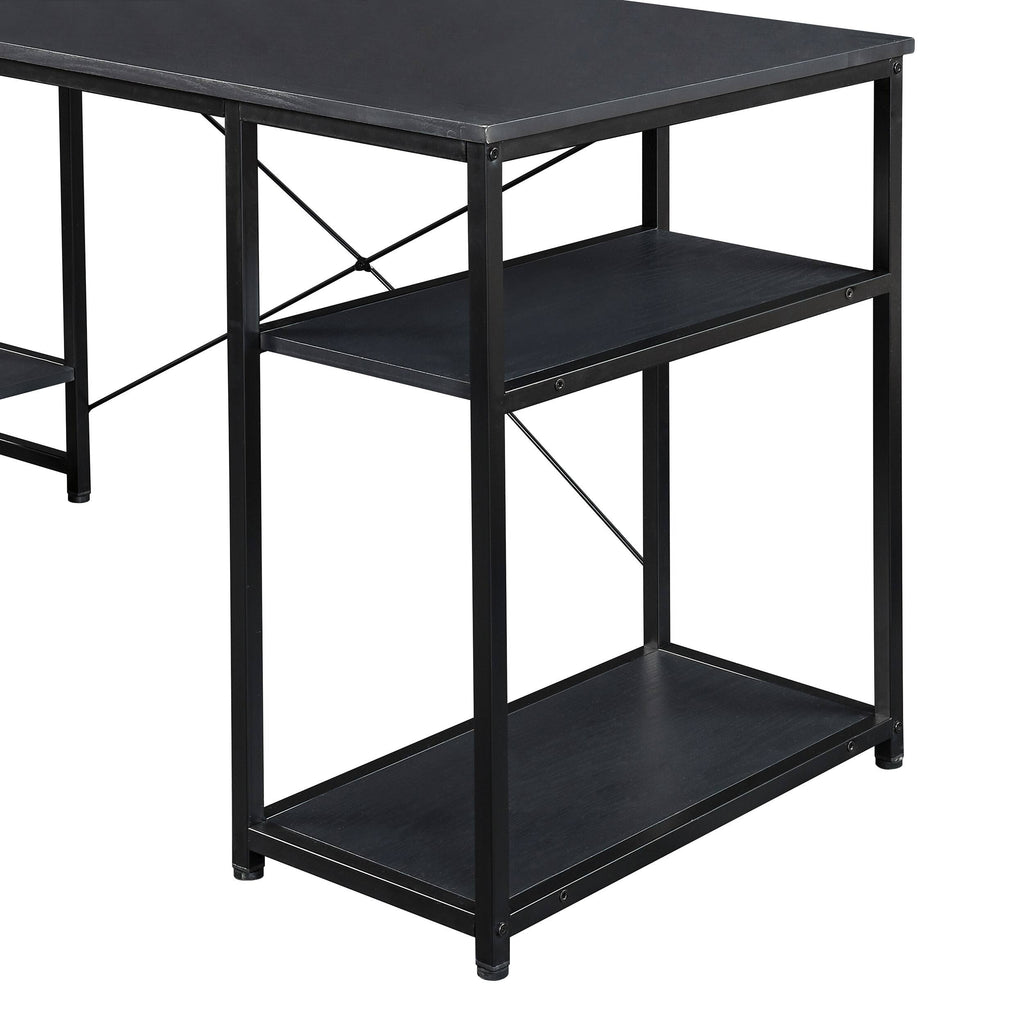 Tiger Home Office Desk with 5-Tier Open Bookshelf S2790