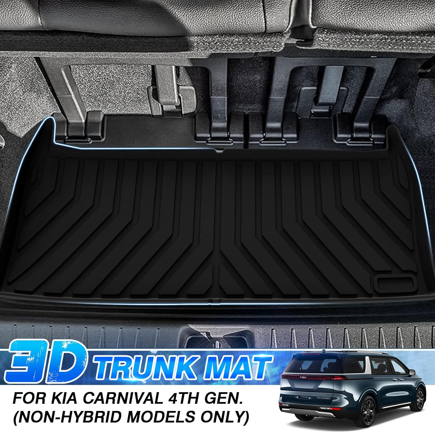 TPO Non-Slip Car Cargo Mat for 2022 Kia Carnival J818