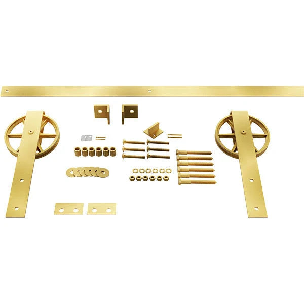Barn Door Hardware Set with 8 ft Track for 1 3/8 inch Doors A16857