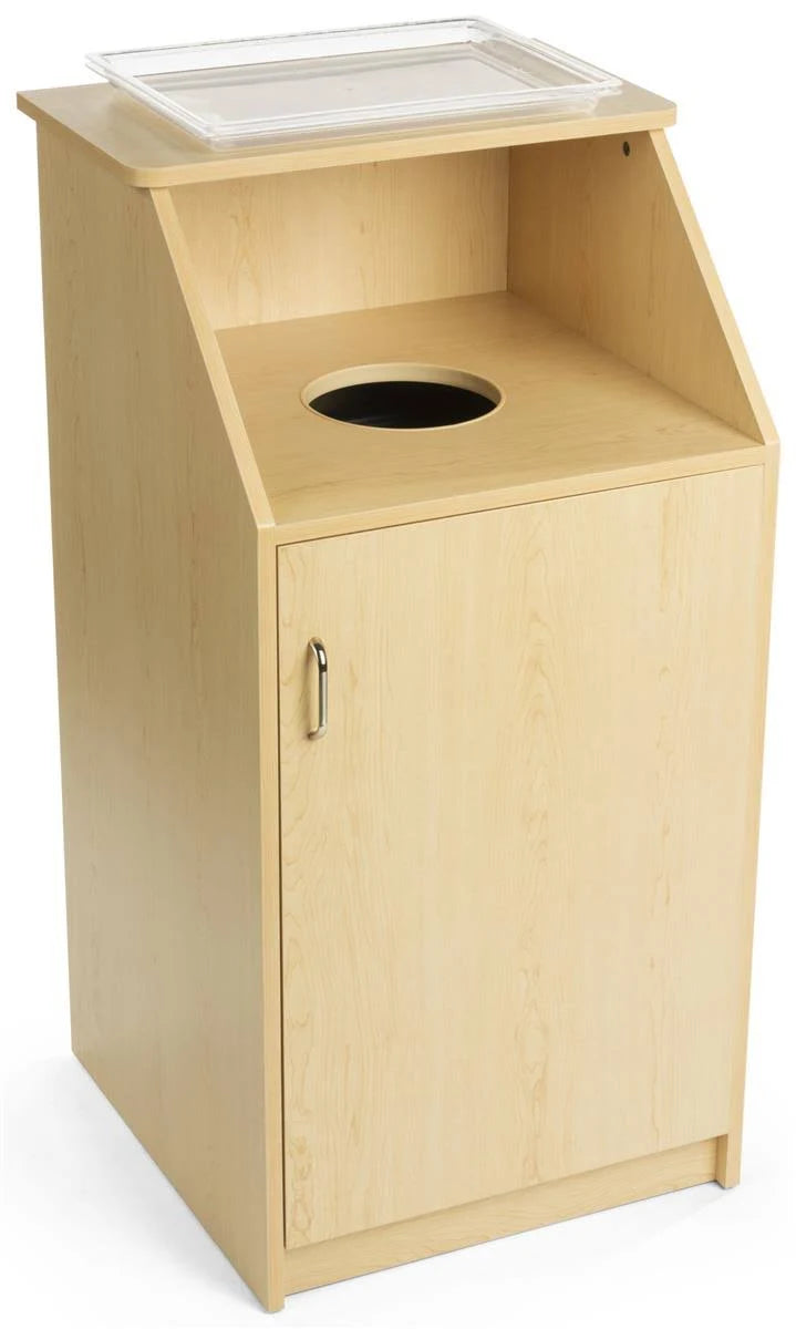 Maple Circular Opening 36 gal Trash Receptacle J2873