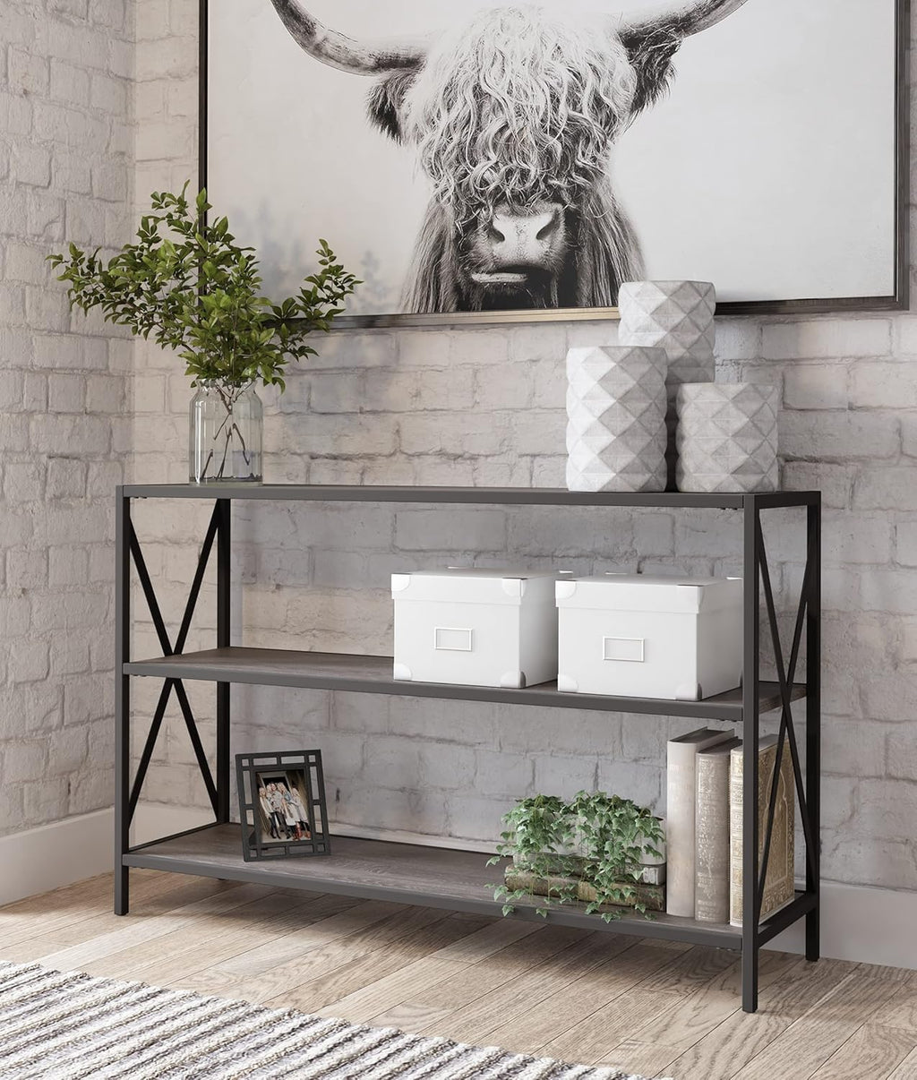 Black 3-Tier Bookcase S142