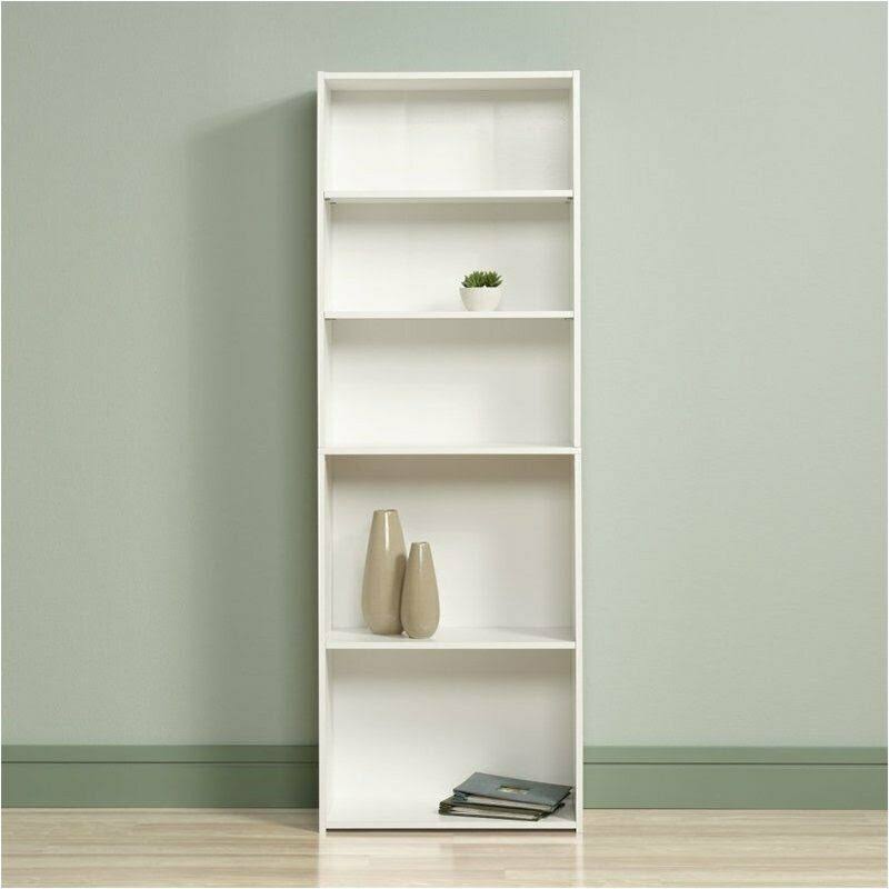 Soft White 5 Shelf Bookcase O356