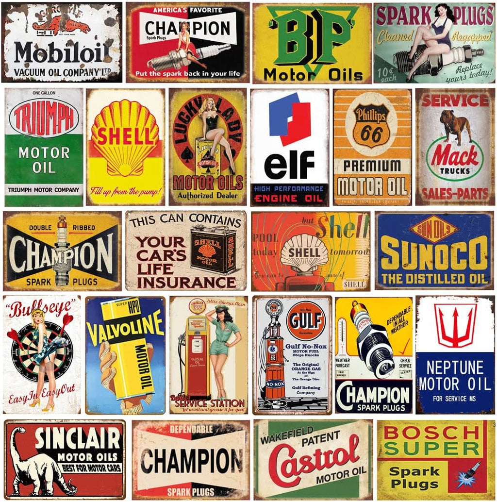 Retro Vintage Metal Tin Signs, 8x12 Inch D972