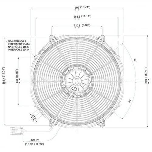 16in Puller Fan Curved Blade S587