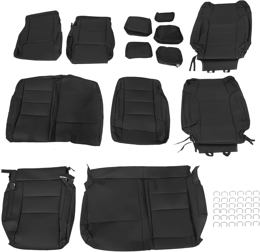 Black Leather Seat Covers N314