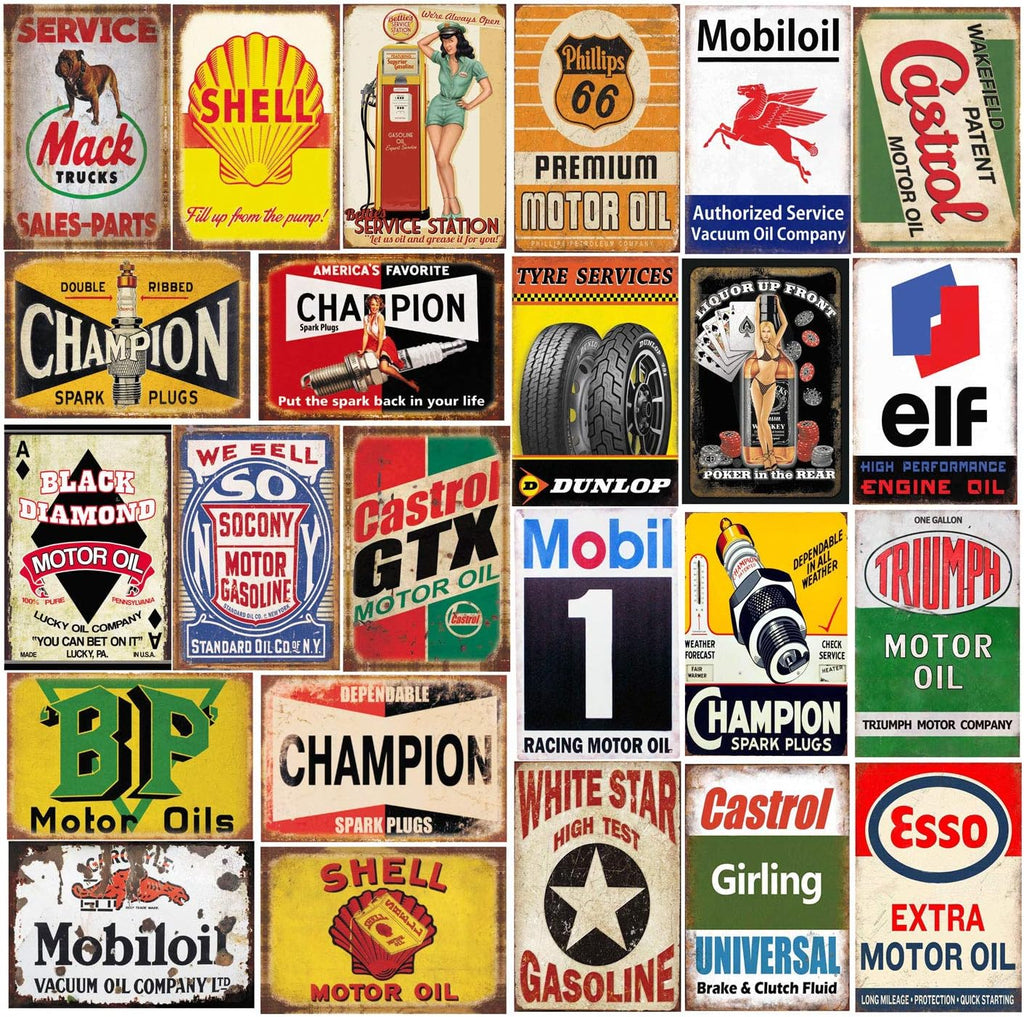 Retro Vintage Metal Tin Signs, 8x12 Inch D972