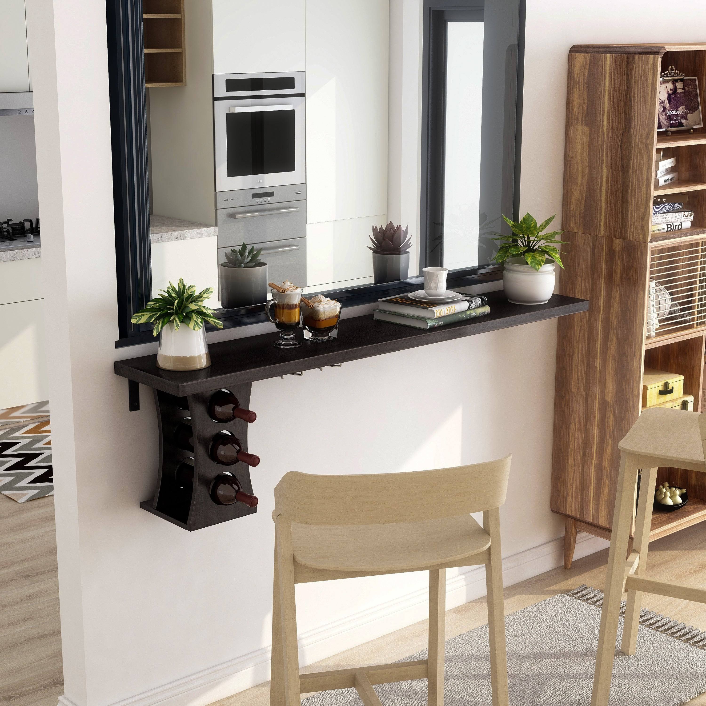 Cappuccino Floating Wine Rack N800