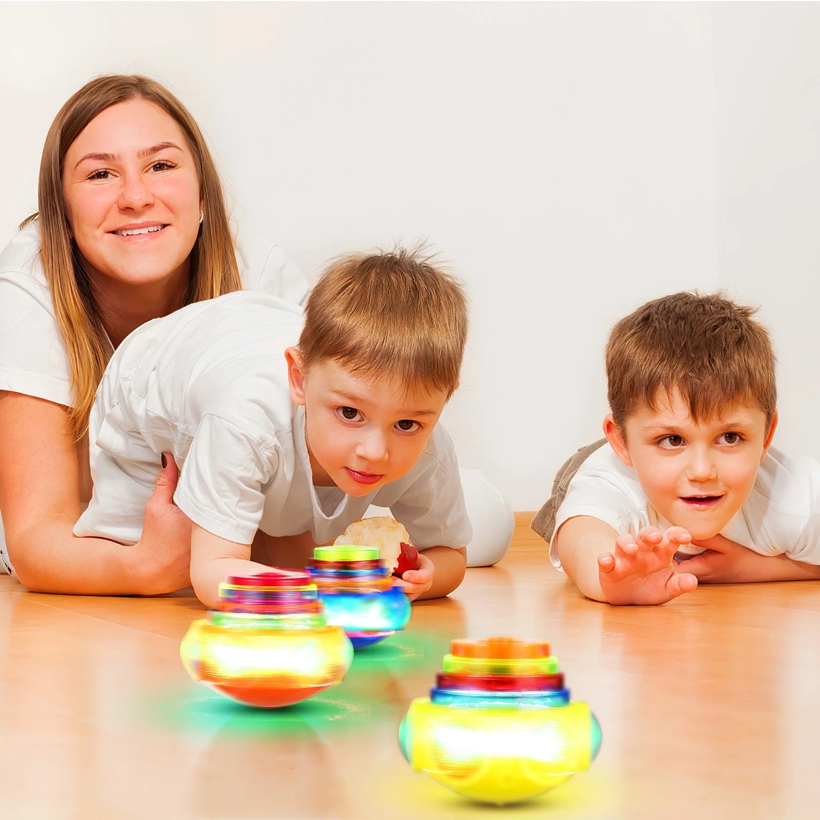 4 Pcs Electric Rotate Gyro Toys with Lights and Music Y2829